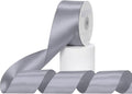 Gray Satin Ribbon, Double Faced 2 Inch X 25 Yards Gray Ribbon, Premium Satin Ribbon for Gift Wrapping, Crafts, Hair Bow Making, Sewing, Flower Bouquet, Wedding Party Decor