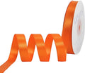 Orange Satin Ribbon, Double Faced 1/2 Inch X 25 Yards Orange Ribbon, Premium Satin Ribbon for Gift Wrapping, Crafts, Hair Bow Making, Sewing, Flower Bouquet, Wedding Party Decor