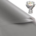 WRAPAHOLIC 20 Sheets Flower Wrapping Paper - 22.4 x 22.4 inch Pure Light Grey Water-Resistant Floral Bouquet Wrapping Paper, Florist Supplies Packaging for Wedding Birthday Gift DIY