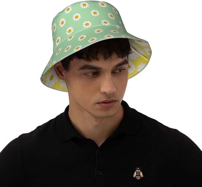Bucket Hat Double-Side-Wear Reversible Sun Hat Beach Travel Hiking for Women Men