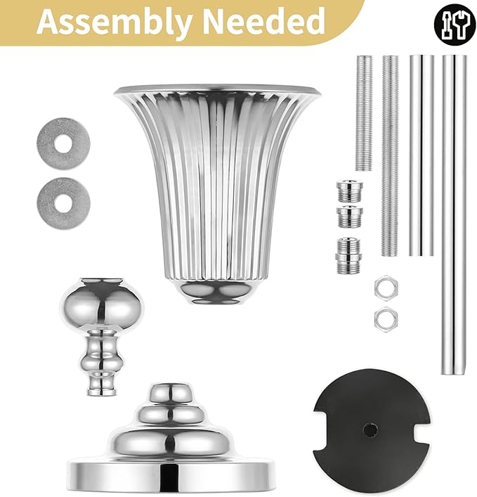 NUPTIO Flower Vase Centerpiece Wedding: 2 Pcs 26.7" Tall Silver Stand Metal Trumpet Vases for Wedding Party Table Decoartions