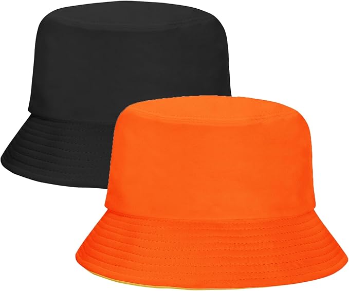 Rosoz 1 & 2 Pack Bucket Hat for Women Men Summer Travel Beach Sun Hat Outdoor Cap Unisex Bucket Hats