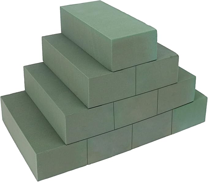10 Pack Floral Foam Blocks, Versatile Flower Foam for Creative Arrangements and Enhanced Freshness, Perfect for Weddings, Home, Office, and Garden Decorations (7.8”L x 3.54”W x 2.4”H) by IHDYPPEW