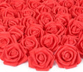 Artificial Rose Flower Heads, 100pcs Red Foam Rose Artificial Flower Heads for DIY Wedding Bouquets Centerpieces Arrangements Party Baby Shower Home Decor (Stemless, Red)
