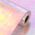 Metallic Iridescent Wrapping Paper - 17Inch x 33Feet - Girly Pink Iridescence Holographic Pattern Girls Fairy Gift Wrap Present Paper for Birthday Wedding Bridal Shower Valentine's Day Mother's Day