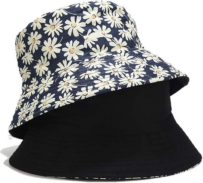XYIYI Cute Bucket Hat Beach Fisherman Hats for Women, Reversible Double-Side-Wear