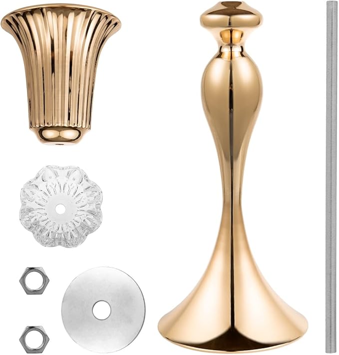 Metal Trumpet Wedding Flower Vases, 22" Tall Elegant Table Centerpiece Vases, Gold Flower Arrangement Stands for Anniversary Ceremony Birthday Party Event Wedding Home Decoration (Gold, 22"-2pcs)