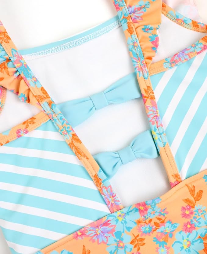 RuffleButts® Baby/Toddler Girls Ruffle Strap One Piece Swimsuit w/UPF 50+ Sun Protection