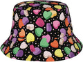 Love Bucket Hat Heart Fisherman Cap Romantic Bucket Hats Sun Caps for Hiking Camping