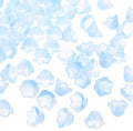 PATIKIL Glass Trumpet Flower Beads, 200 Pcs Gradient Flower Bead Charm for Jewelry Making DIY Craft, Bracelets, Earrings, Necklaces Decorations, Light Blue