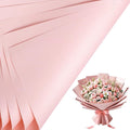 LeZakaa 20 Sheets Flower Wrapping Paper - Waterproof Reversible Floral Bouquet Paper - Pink Design for Valentine's Day, Mother's Day, Parties, Birthdays, Weddings, Baby Shower