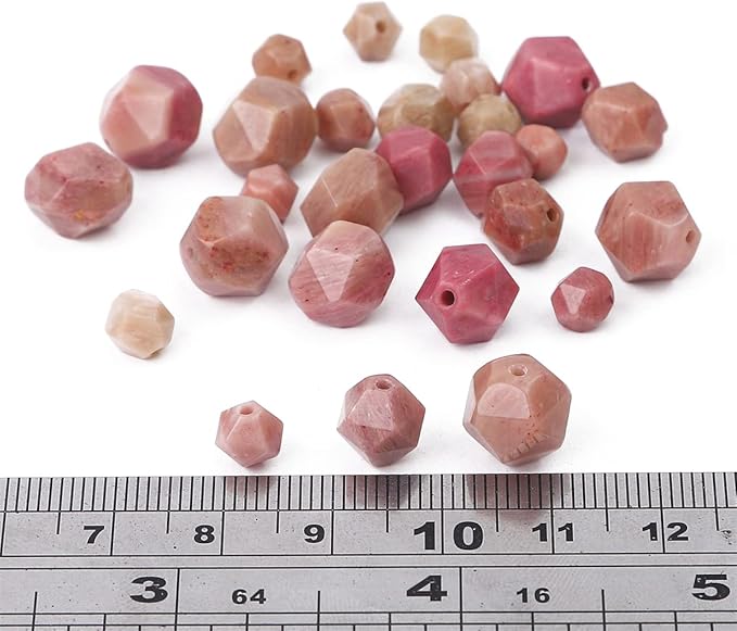 Faceted Natural Red Wood Marble Stone Round Beads 10mm 36cm/Strand for Jewelry Making