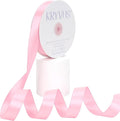 Pink Satin Ribbon, Double Faced 7/8 Inch X 50 Yards Pink Ribbon, Premium Satin Ribbons for Gift Wrapping, Crafts, Hair Bow Making, Sewing, Flower Bouquet, Wedding Party Decor