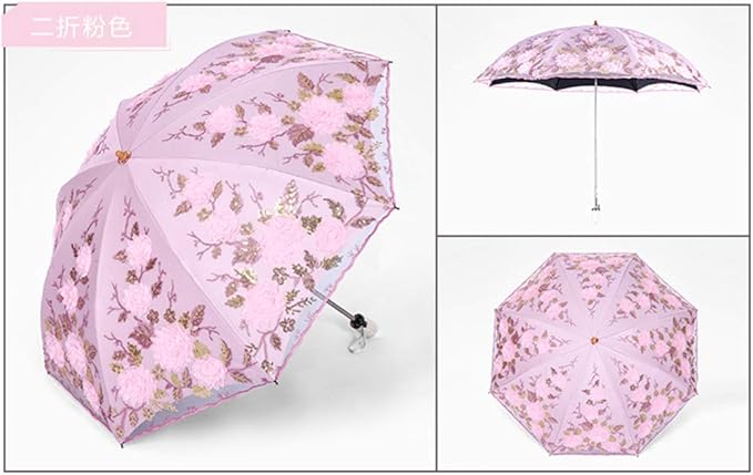 Honeystore Flower Lace Parasols for Wedding Party Lace Bridal Umbrella