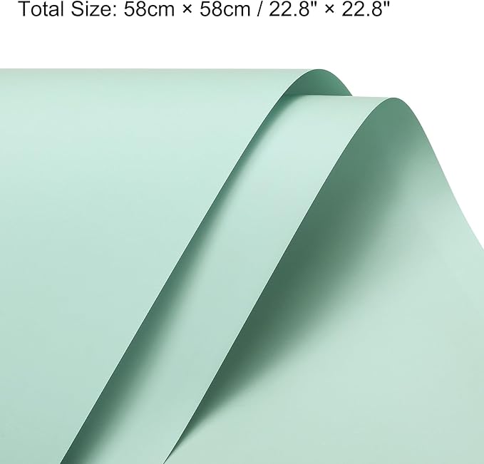 MECCANIXITY Pearlescent Film Flower Wrapping Paper 22.8x22.8 Inch Waterproof for DIY Crafts, Gift/Gift Box Packaging Lemon Green Pack of 10