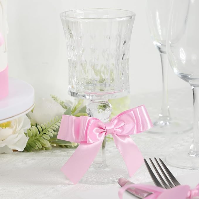 Pink Ribbon 1 Inch 60 Yards, Versatile Pink Satin Ribbon for Flower Bouquet, Graduation Lei, Crafts, Gift Wrapping, Baby Shower, DIY Bows and Wedding Decorations