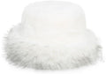 Fuzzy Bucket Hats for Woman Fur Winter Hat Fluffy Warmer Fisherman Cap