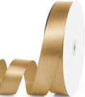 1" x 100 Yards Satin Ribbon - Champagne Gold Silk Ribbon with Spool - Ideal for Gift Wrapping, Floral Bouquets, Crafts, Wedding Party Decorations, Christmas and Sewing Projects