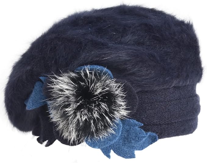 VECRY Women's 100% Wool Bucket Hat Felt Cloche Beret Dress Winter Beanie Hats