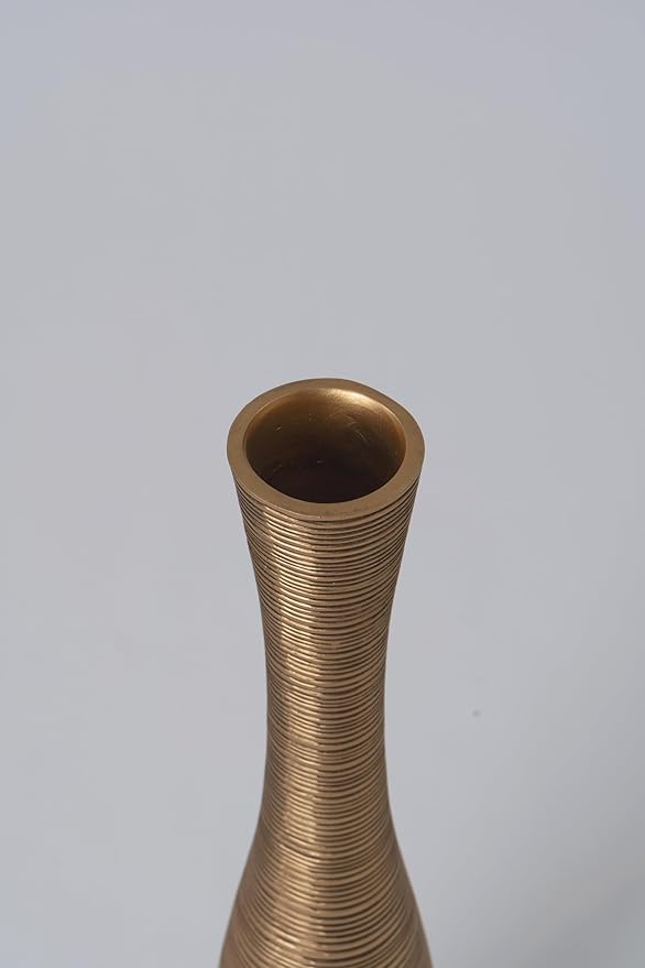 Leewadee Decorative Tall Floor Vase for Living Room Decor, 26 inches, Gold, Resin