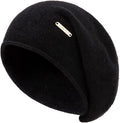 QUEENFUR Knit Slouchy Beanie Hats for Women Cashmere Ski Cap Knitted Wool Soft Warm Winter Hat