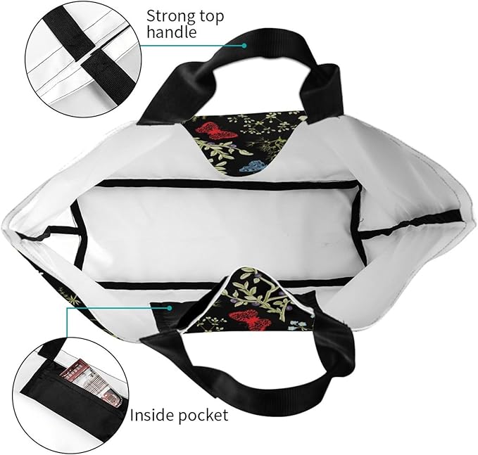 Sunflower Tote Bag For Women, Waterproof Shoulder Bags Big Reusable Grocery Handbag For Shopping Picnic Work Beach