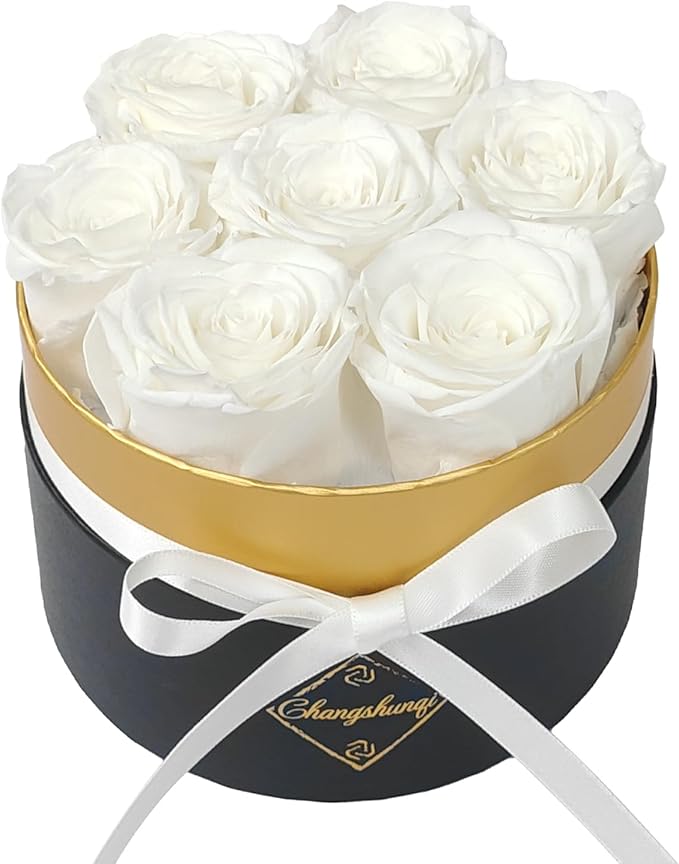 Preserved Roses, Forever Flowers in Luxury Box Preserved Flowers for Delivery, Eternal Rose Flower Long-Lasting 2-3 Years, Anniversary Rose Forever Birthday Gifts for Women Mom
