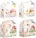 16 Pcs Fairy Party Favor Boxes - Flower Fairy Party Gift Paper Boxes, Floral Fairies Themed Decorations for Birthday Presents Decorations Supplies