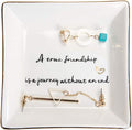 HOME SMILE Ceramic Ring Dish Jewelry Tray for Mom Sister Friends