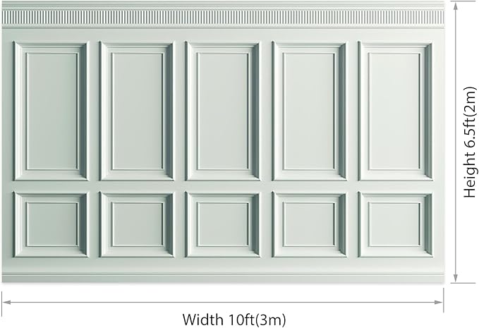 AOFOTO Vintage Room Inside Backdrop Classic French Frame Light Green Walls Photo Background for Wedding Bridal Shower Party Banner Home Headboard Decor Wall Photo Studio Booth Props 10x6.5ft