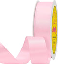 Double Face Light Pink Satin Ribbon 7/8 inch X 100 Yards Polyester Light Pink Ribbon for Gift Wrapping Very Suitable for Weddings Party Hair Bow Invitation Decorations and More