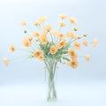 2 Pcs Artificial Fake Flowers Poppies Silk Flower Arrangements Wedding Bouquets Decorations Plastic Floral Table Centerpieces for Home Kitchen Garden Party Decor Approx 23.6" High - Dark Champagne