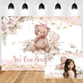 Leyiyi 5x3ft Bear Baby Shower Backdrop We Can Bearly Wait Photography Background Boho Pampas Grass Balloons Pink Floral It's a Girl Gender Reveal Party Decoration Kids Adults Portrait Photo Props