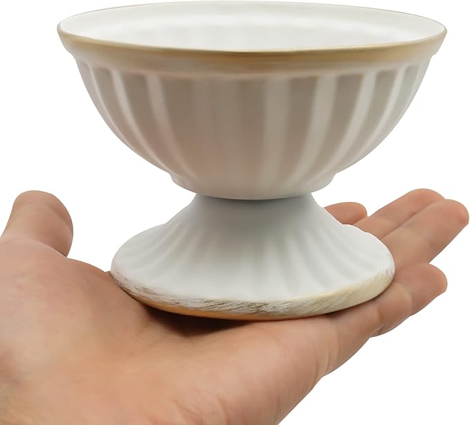 White Flower Arrangements Pot Vase for Wedding Centerpieces Table， 10 Pcs Small Metal Flower Planter Urn Vase Pot，for Home Wedding Party Christmas (10PCS, White)