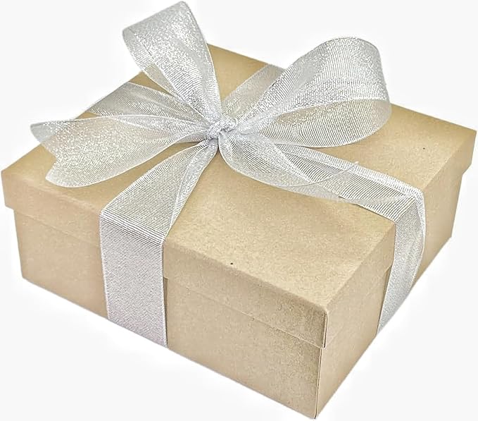 1.5 inch 25 Yards Silver Metallic Glitter Ribbon Gift Wrap Ribbon for Gift Wrapping Bouquet Crafts Christmas Wedding Party Decoration