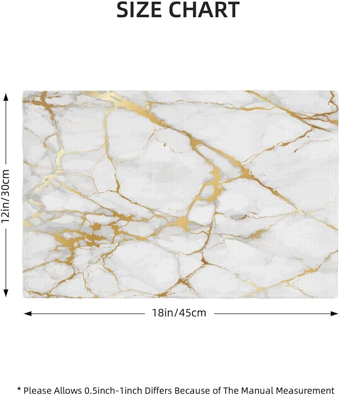 Placemats 4 pcs Marble Double-Layer Imitation Linen Place Mats Non-Slip Heat-Resistant Tablemats for Home Restaurant Hotel 18×12 Inch