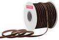Nylon Single Face Velvet Ribbon,1/4 Inch X 50 Yards Spool (Brown)