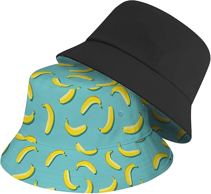 Bucket Hat for Women Men Unisex Sun Cap Packable Outdoor Fisherman Hat Headwear,Reversible Double-Side-Wear