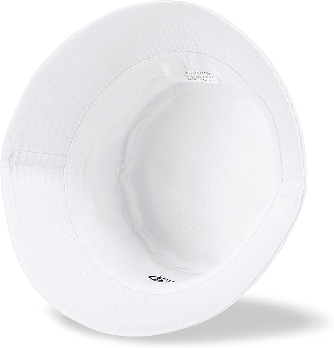 Fashion Embroidered Bucket Hat Cotton Summer Beach Sun Hat for Women Men Teen