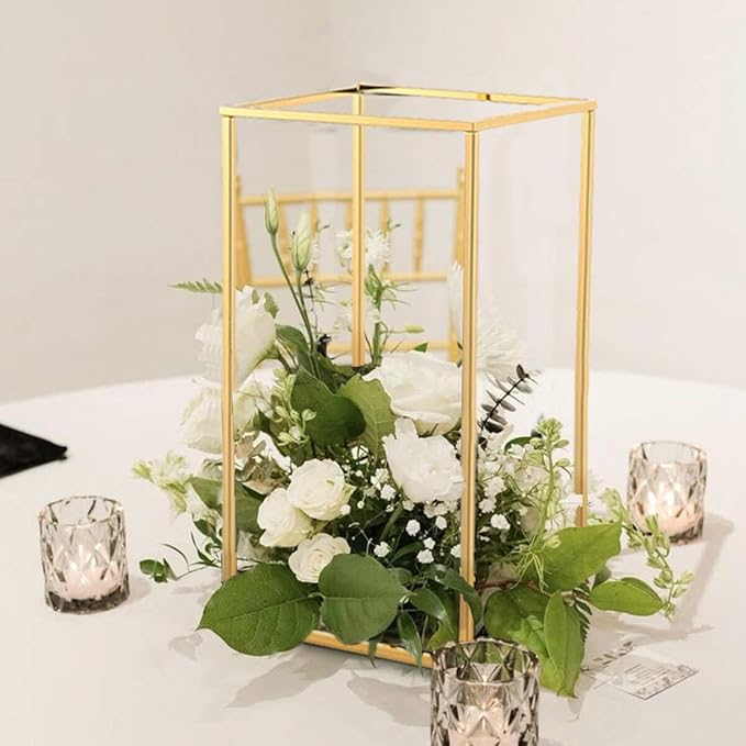 20pcs 15.7inch Gold Wedding Table Centerpiece, Wedding Flower Vase forWedding Table Decoration,Anniversary Party Event Home Decor(Gold)