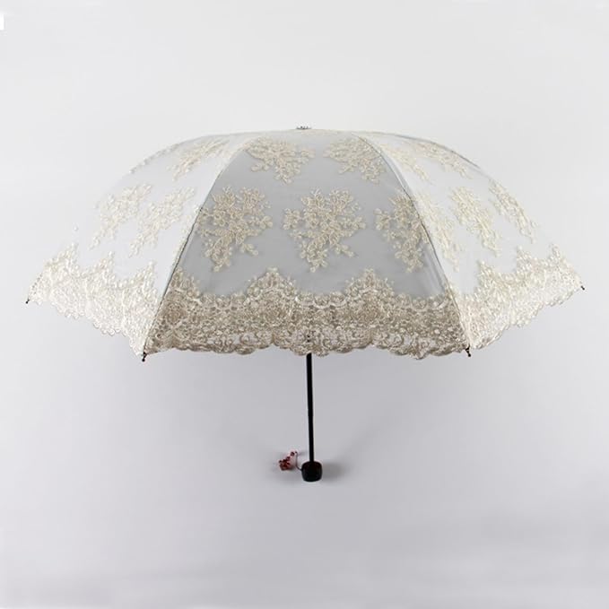 Honeystore Flower Lace Parasols for Wedding Party Lace Bridal Umbrella