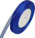 Chenkou Craft Solid Organza Ribbon 3/8“(10mm) Blue 1 Roll 50 Yards Craft Bow Party Decoration Packing Ribbons (Blue, 3/8"(10mm))