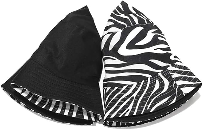 Malaxlx Unisex Bucket Hat Beach Sun Hat Aesthetic Fishing Hat for Men Women Teens, Reversible Double-Side-Wear