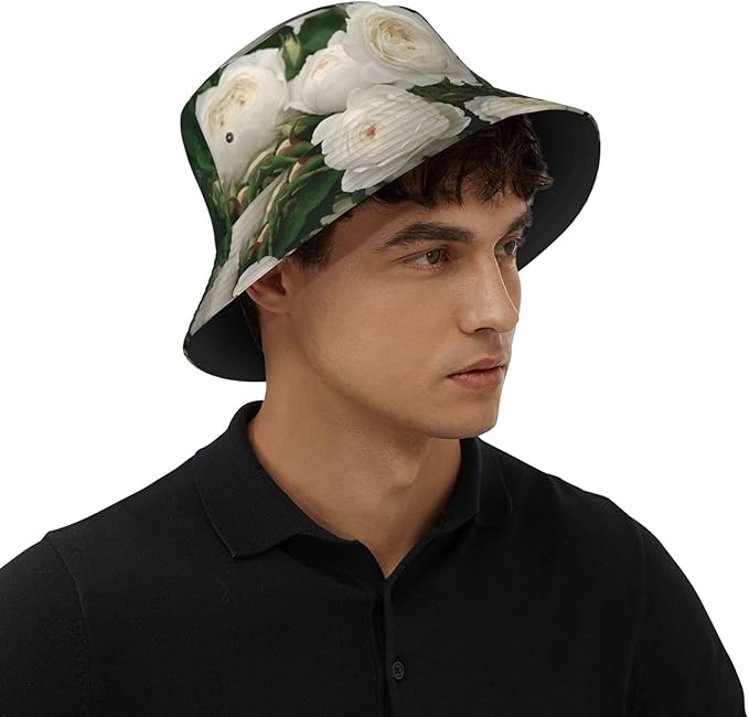 Rose Bucket Hat Womens Fisherman Hat Flower Sun Hats Cute Caps Rose Flower Hats for Women Outdoor