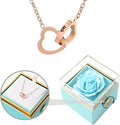‌TINGKU Eternal Real Rose Gift Box for Women, Preserved Rose with Customized Name Engraved Heart Necklace, Personalized Romantic Gift for Wife, Girlfriend, Mom, Mother's Day Love Keepsake