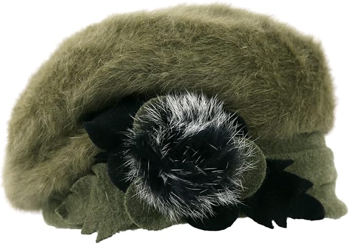 VECRY Women's 100% Wool Bucket Hat Felt Cloche Beret Dress Winter Beanie Hats