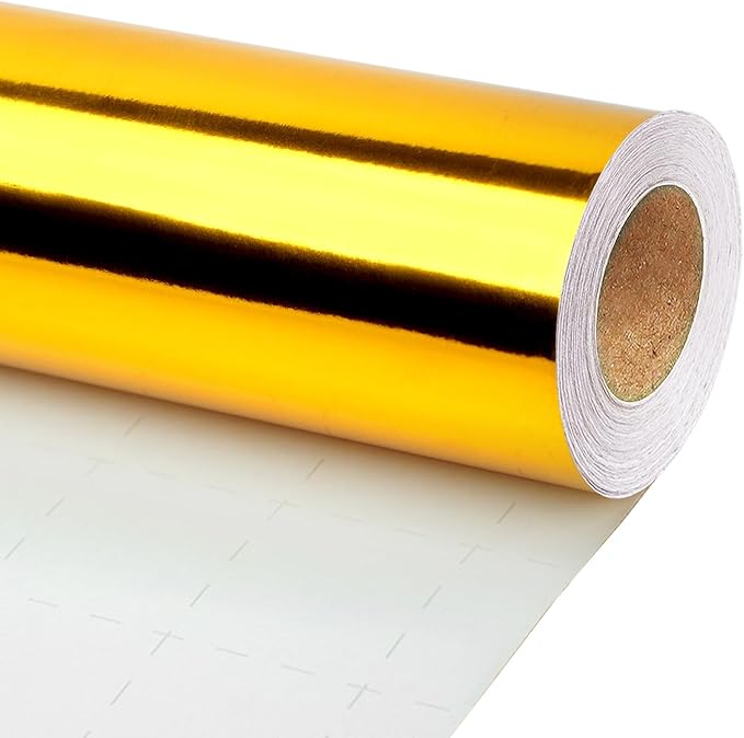 LaRibbons Metallic Wrapping Paper, 17 Inch X 40 Feet (56.6 sq.ft) Solid Color Paper Roll, Gift Wrapping Paper Rolls for Wedding, Birthday, Christmas, Baby Shower