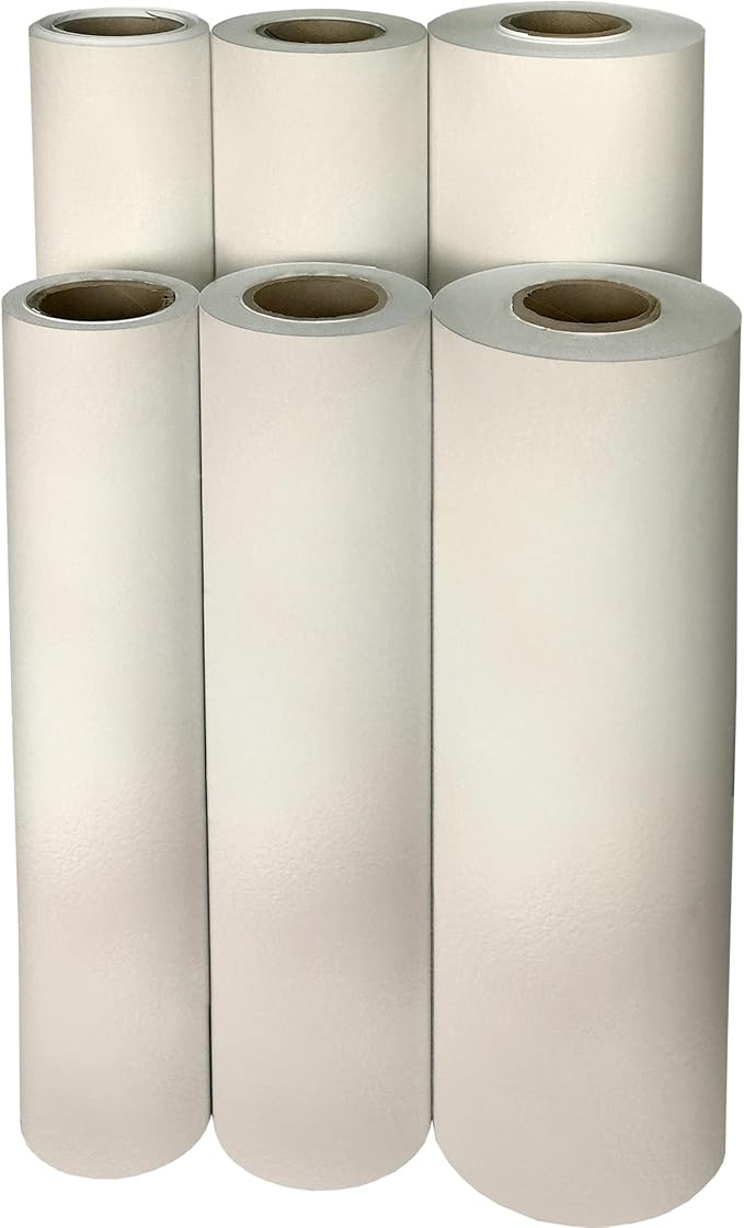 Jillson Roberts Bulk Gift Wrap, Everyday Gift Wrapping Supplies, Pearl Matte Metallic, 1/4 Ream 208 feet x 24 inches