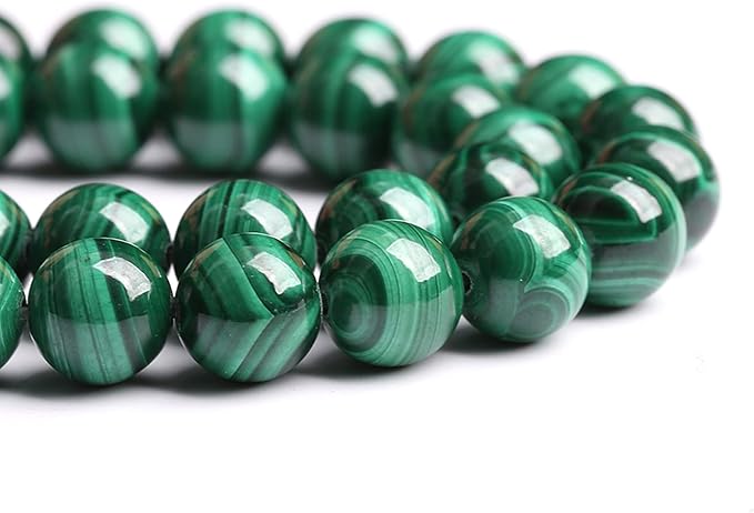 6MM 31PCS Natural Stone Green Malachite 3A Grade Gemstone Loose Beads for Jewelry Making DIY Bracelet