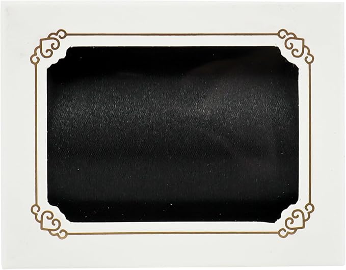 MEEDEE Black Satin 3 Inch Ribbon Lux Double Faced Extra Wide Ribbon Black Christmas Tree Ribbons by 10 Yards Silk Ribbons for Halloween Wreaths Bow, Satin Weddings Decor